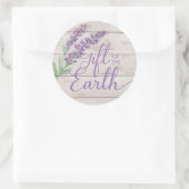 Waterverf Laadstof en houtessentiële olie Ronde Sticker (Tas)