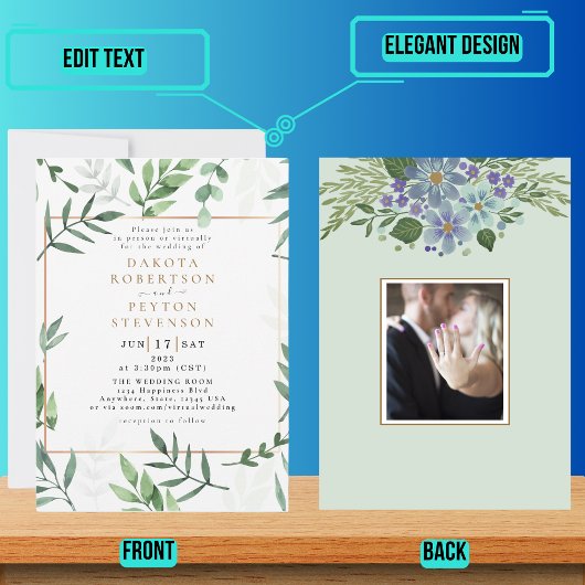 Waterverf laat 04a bruiloft uitnodiging