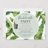 Waterverf laat 05 bachelor/ette party uitnodigen kaart (Voorkant)