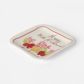 Waterverf laat appels Rosh Hashanah achter Papieren Bordje (Gebogen)