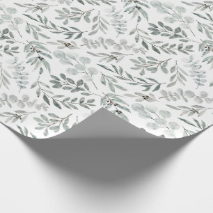 Waterverf laat Australische eucalyptus Leaf Cadeaupapier