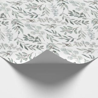 Waterverf laat Australische eucalyptus Leaf Cadeaupapier