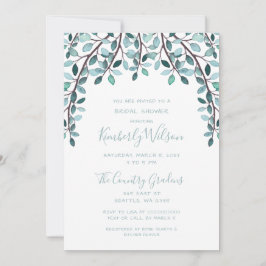 Waterverf laat botanisch Vrijgezellenfeest achter Kaart