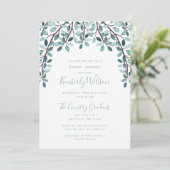 Waterverf laat botanisch Vrijgezellenfeest achter Kaart (Staand voorkant)