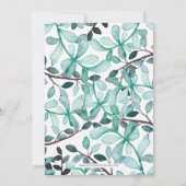 Waterverf laat botanisch Vrijgezellenfeest achter Kaart (Achterkant)