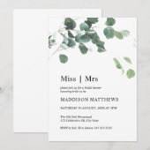 Waterverf laat botanische juffrouw Mrs. Vrijgezell Kaart (Voorkant / Achterkant)