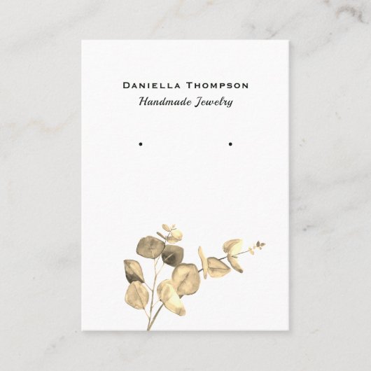 Waterverf laat Boutique Jewelry's oorscherm achter Visitekaartje (Voorkant)