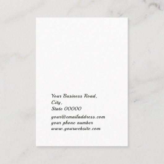 Waterverf laat Boutique Jewelry's oorscherm achter Visitekaartje (Achterkant)