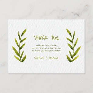 Waterverf laat dankuwel kaarten achter