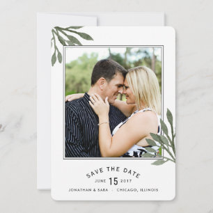 Waterverf laat datum 2 foto's opslaan save the date