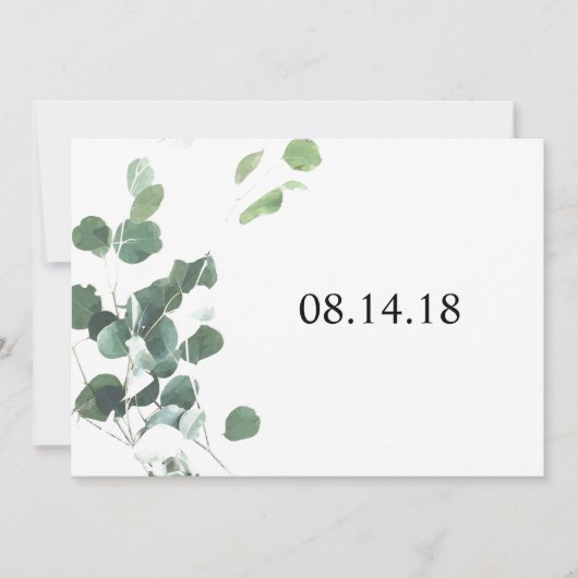 Waterverf laat de datumkaart 5x7 opslaan save the date (Voorkant)