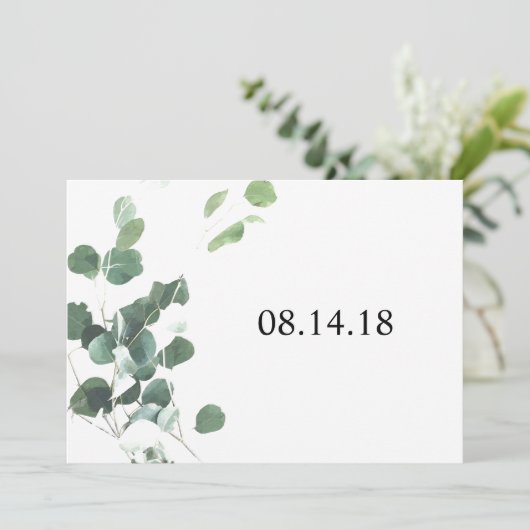 Waterverf laat de datumkaart 5x7 opslaan save the date (Staand voorkant)