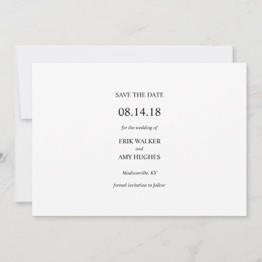 Waterverf laat de datumkaart 5x7 opslaan save the date (Achterkant)