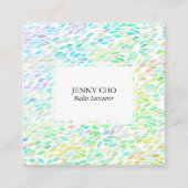 Waterverf laat de ventilatoren doorstromen modern  vierkante visitekaartje (Voorkant)