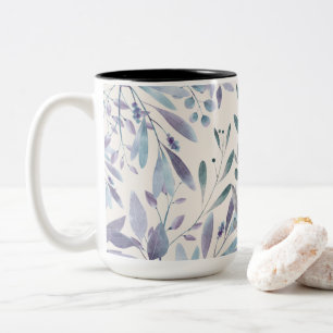 Waterverf laat elegantie achter tweekleurige koffiemok