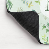 Waterverf laat foliage Greenery Monogram Foliage Muismat (Hoek)