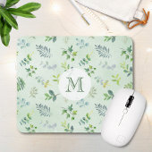 Waterverf laat foliage Greenery Monogram Foliage Muismat