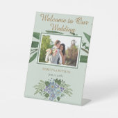 Waterverf laat foto 08a achter reclamebord met voetstuk (Voorkant)