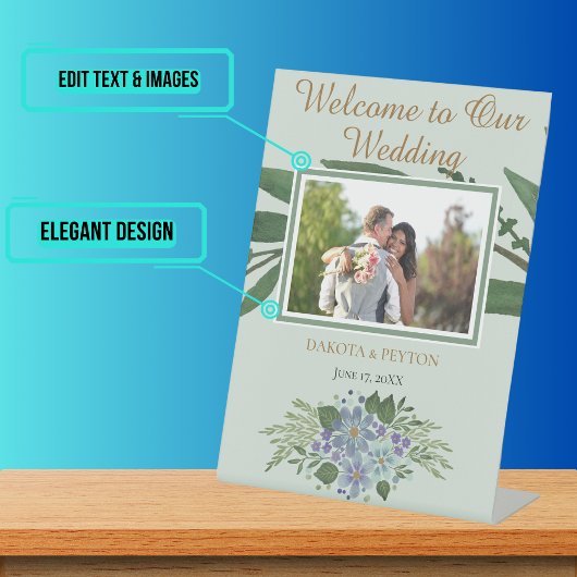 Waterverf laat foto 08a achter reclamebord met voetstuk