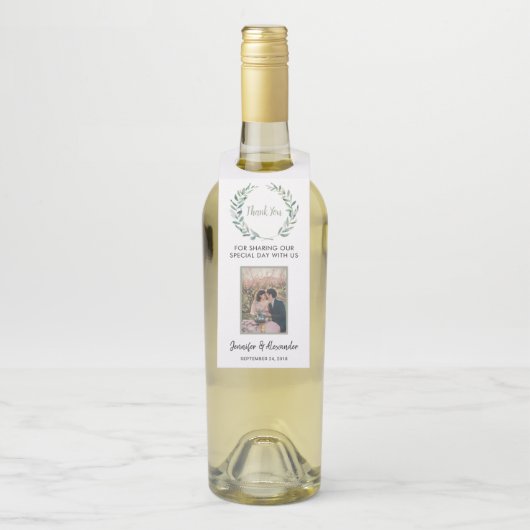 Waterverf laat fotokoppel Weddenschap Flessenhanger (Op fles)