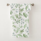 Waterverf laat Greenery Hand Bathroom-handdoekset Bad Handdoek (Insitu)