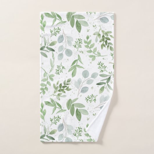 Waterverf laat Greenery Hand Bathroom-handdoekset Bad Handdoek (Handdoek)