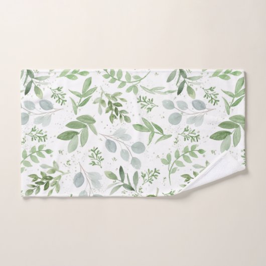 Waterverf laat Greenery Hand Bathroom-handdoekset Bad Handdoek (Handdoek)