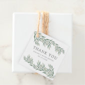 Waterverf laat groen huwelijk los Dank je Bedankjes Labels (In situ)