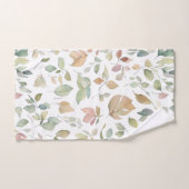 Waterverf laat groene aardetinten bad handdoek (Handdoek)