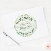 Waterverf laat HANDMADE voor u achter | Kantaarnge Ronde Sticker (Envelop)