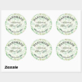 Waterverf laat HANDMADE voor u achter | Kantaarnge Ronde Sticker (Vel)