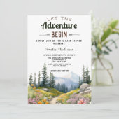 Waterverf laat het avontuur beginnen met Baby show Kaart (Staand voorkant)