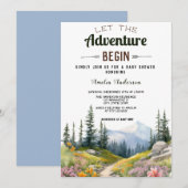 Waterverf laat het avontuur beginnen met Baby show Kaart (Voorkant / Achterkant)