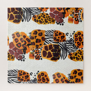 Waterverf laat illustratie achter. Legpuzzel