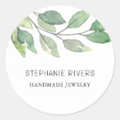 Waterverf laat juwelenmaker ronde sticker (Voorkant)