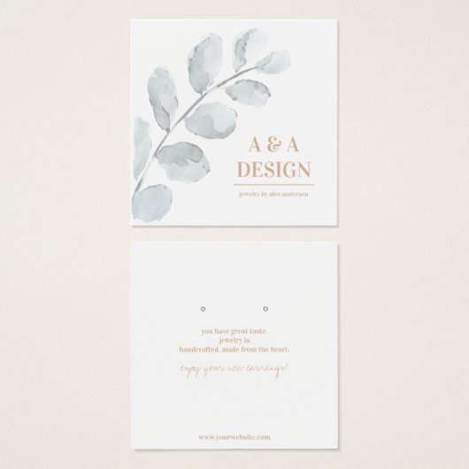 Waterverf laat Kaart voor juweliersweergave achter (Voorkant /achterkant)