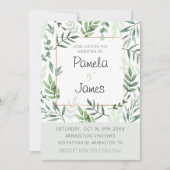 Waterverf laat Kaart voor uitnodiging tot weddensc (Voorkant)
