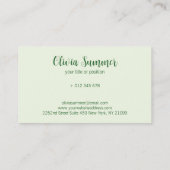 Waterverf laat loyaliteit Kaart Visitekaartje (Achterkant)