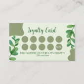 Waterverf laat loyaliteit Kaart Visitekaartje (Voorkant)