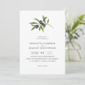 Waterverf laat olijfboomgaard | Weddenschap Kaart (Staand voorkant)