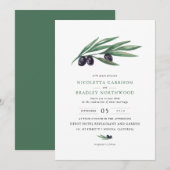 Waterverf laat Olive Orchard Wedding verlaten Kaart (Voorkant / Achterkant)
