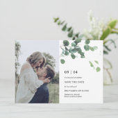 Waterverf laat opslaan van de datum fotokaart save the date (Staand voorkant)