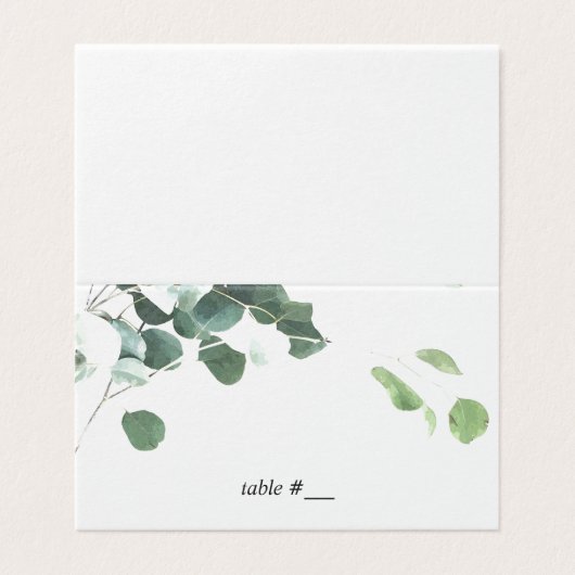 Waterverf laat plaats kaarten - gevouwen (Buitenkant ongevouwen)