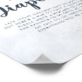 Waterverf laat 's nachts Baby shower over Poster (Hoek)