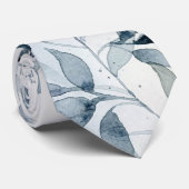 Waterverf laat Stropdas blauw en wit voor de zomer (Opgerold)