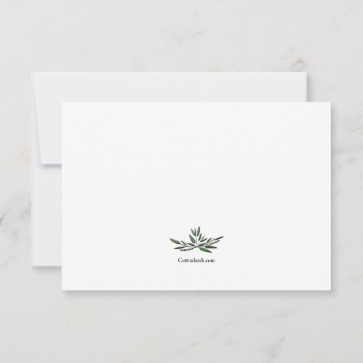 Waterverf laat sympathie achter RSVP kaartje (Achterkant)