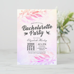 Waterverf laat Vrijgezellenfeest van Bachelorette Kaart