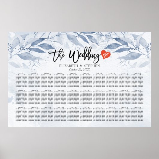 Waterverf laat zwevende weduwenkaart achter poster (Voorkant)