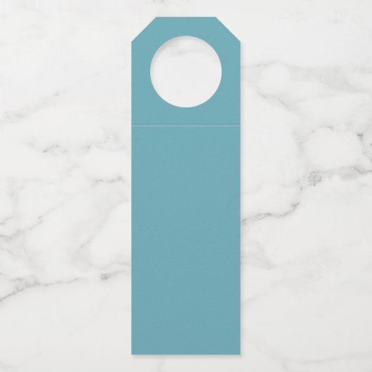 Waterverf Label Blauwe Floral (Achterkant)