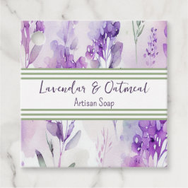 Waterverf - Label zeepproduct Lavendar